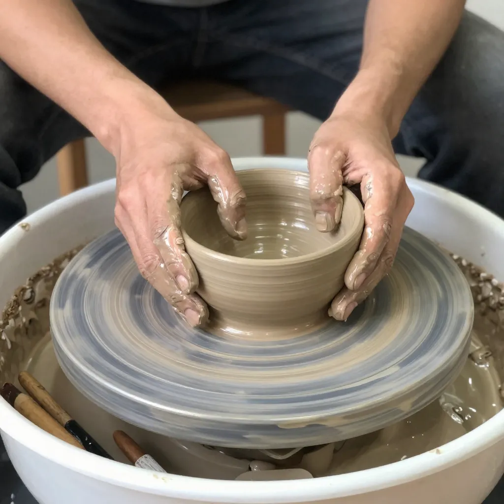 Hand-thrown ceramic vase